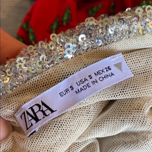 Zara Glittering Silver One-Shoulder Tank Top - Picture 7 of 10